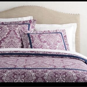 Pottery Barn Elaine Duvet Cover Lavender Purple King Cal King Duvet Cover NWT